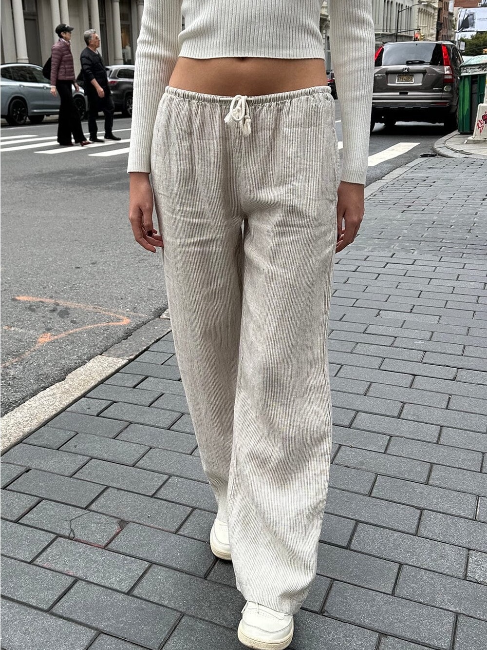 Brandy Melville Anastasia Striped Linen Pants